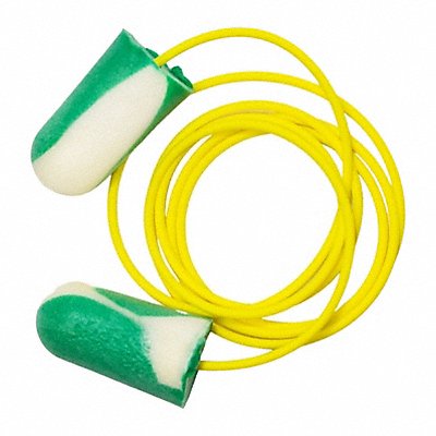 Earplugs Roll-Down Corded Grn/Wht PK100