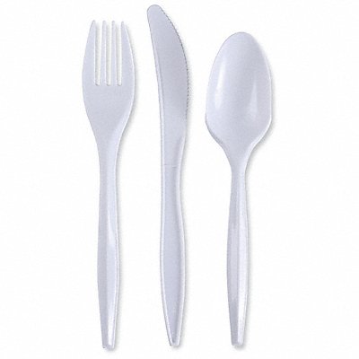 Disp Cutlery Set WH Med Weight PK250