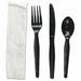 Disp Cutlery Set Black Med Weight PK250