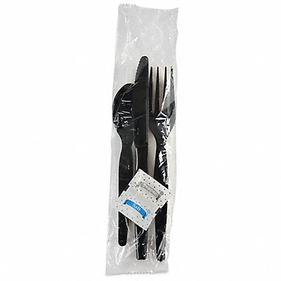 Disp Cutlery Set BK Heavy Weight PK250