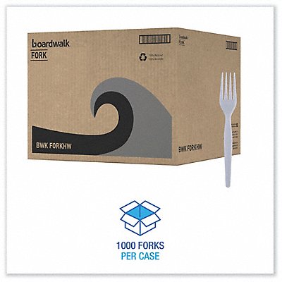 Disposable Fork White Heavy PK1000