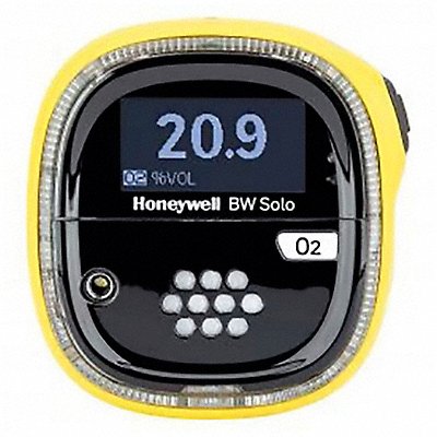 Single Gas Detector Black/Yellow 2-5/8 H