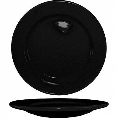 Wide Rim Plate 9 Dia Black PK24