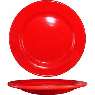 Wide Rim Plate 9 Dia Crimson Red PK24