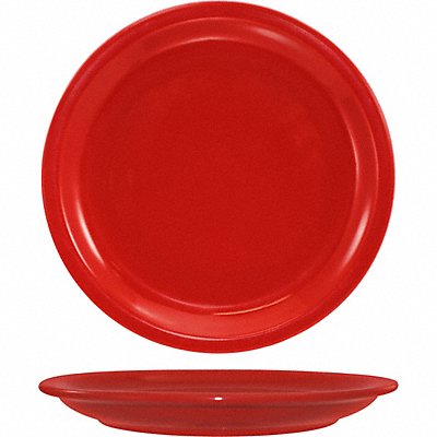 Narrow Rim Plate 9 Dia Crimson Red PK24