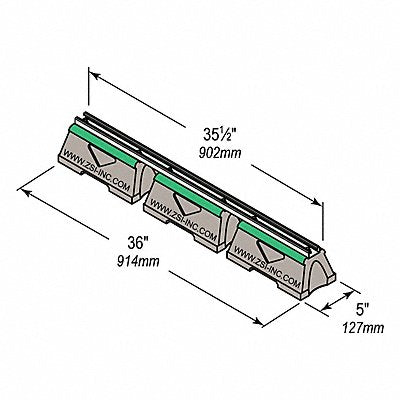 Pipe Supports 35.5 Lx5 W Base 4.81 H