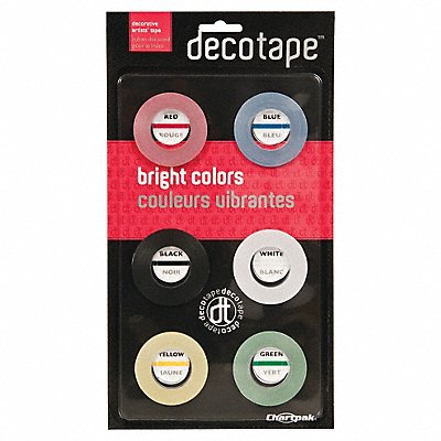 Decorative Tape 1/8x324 Assorted PK6