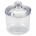 Condiment Jar with Cover 4 in H