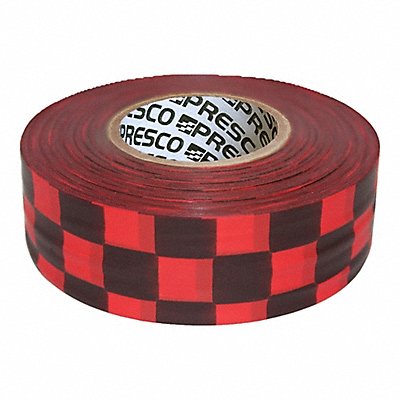 Flagging Tape Red/Black 300ft x 1-3/8 In