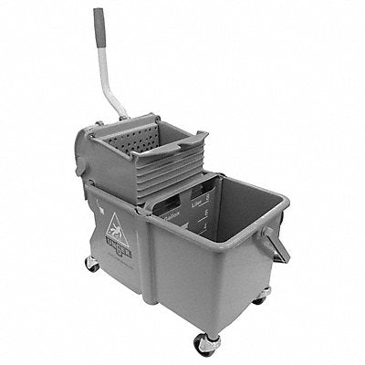 Mop Bucket with Wringer Gray 4 gal