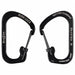 Locking Carabiner Clip Black 1-3/32 in