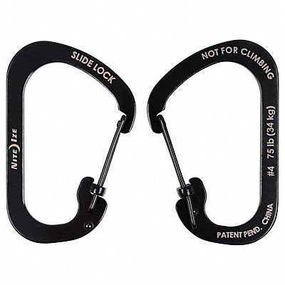 Locking Carabiner Clip Black 2 in.