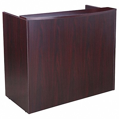 Reception Desk Mahogany 42 in H 71 in W