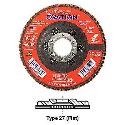 Arbor Mount Flap Disc 4-1/2in 60 Med.