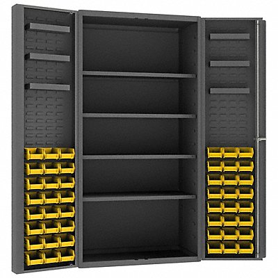 Bin Cabinet 72 x36 x24 Gray 48YlwBns