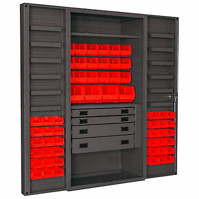 K4935 Bin Cabinet Gray 72 x36 x24 58RdBns