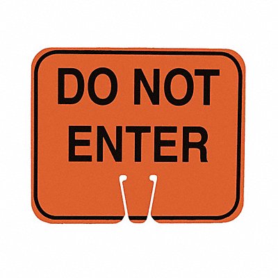 Traffic Cone Sign Orng/Blk Do Not Enter