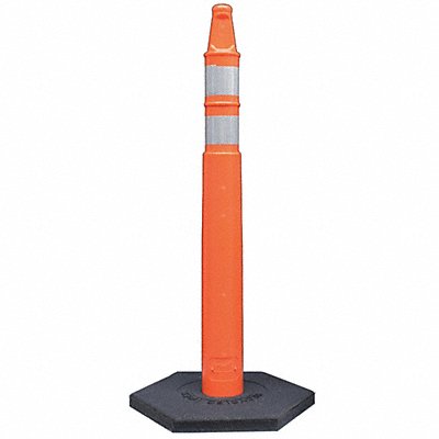 Delineator Post W/Base Orange HDPE 43 H