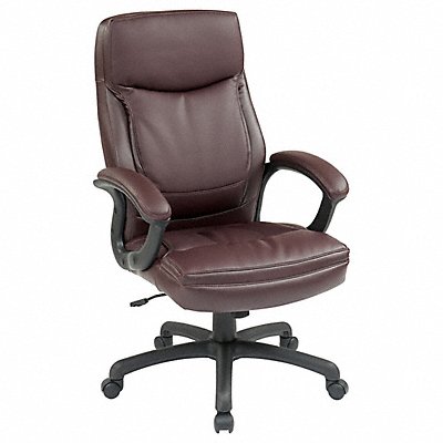 Exec Chair Leather Burgndy 19-21 Seat Ht