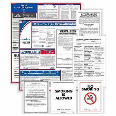 Labor Law Poster Kit NC English 2-1/2inW