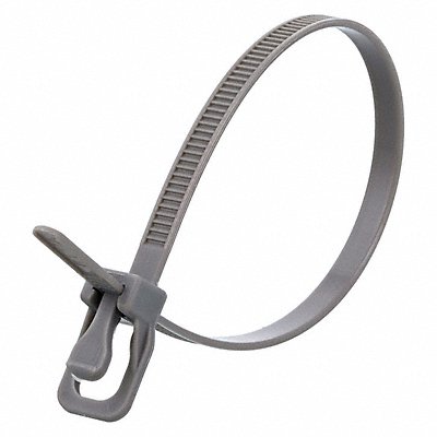 Releasable Tie Gray Nylon PK100