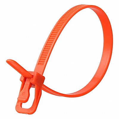 Releasable Tie Orange Nylon PK20