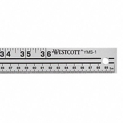 Yardstick Aluminum Lined 8ths 39in Metal