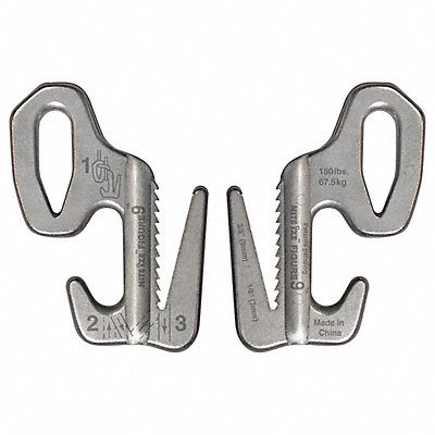 Rope Tightener 3-1/2 in Aluminum Silver