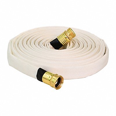 Fire Hose 100 ft White Polyester