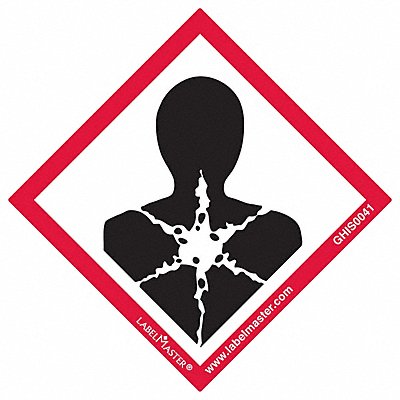 GHS Health Hazard Label 2 H 2 W PK50