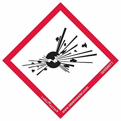 GHS Exploding Bomb Label 2 H 2 W PK50