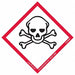 GHS Skull and Crossbones Label 4 W PK50