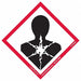 GHS Health Hazard Lbl 4x4in Polypro PK50