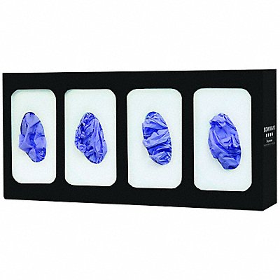 Glove Dispenser Metal Black Quad