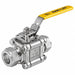 SS Three-Piece Ball Valve Tube 3/8 