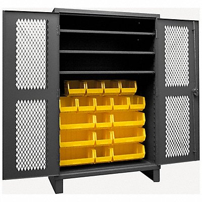 K4953 Bin Cabinet 78 x48 x24 Gray 18YlwBns