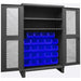 K4954 Bin Cabinet 78 x48 x24 Gray 24BlueBns