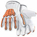 Leather Gloves Orange White L PR