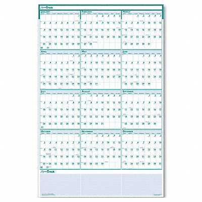 Wall Calendar Reverse/Erase 24x37 In.