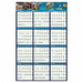 Wall Calendar Reverse/Erase 24x37 In.