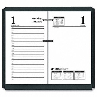 Calendar Refill Daily 3-1/2 x 6 In White