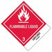 Flammable Liquid Label 100mm 120mm PK500