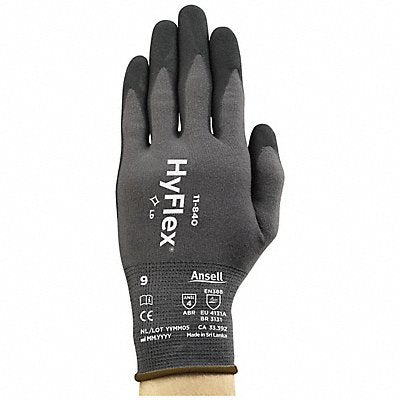 H6519 Coated Gloves Nitrile Black/Gray 10 PR