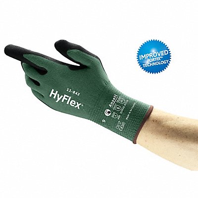 Knit Gloves 8/M Green/Black 8.66 L PR