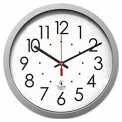 Wall Clock 14-1/2 Silver