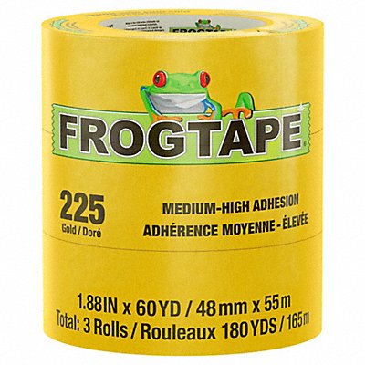 Masking Tape 1.9 in W 60 yd Gold PK3