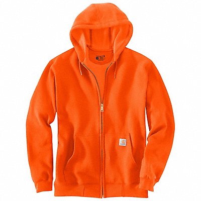 Zip-up Sweatshirt Orange Men s Size L