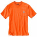 Pocket T-Shirt Men s Orange Size 4XL