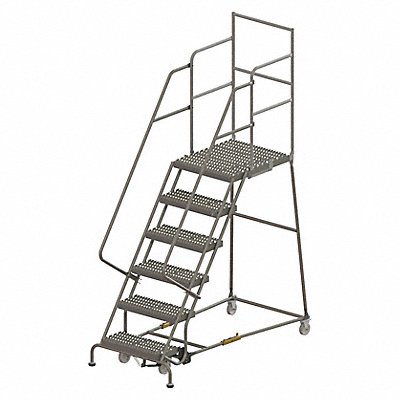 Rolling Ladder 6 Step Steel Serrated