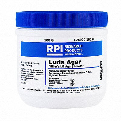 Luria Agar Powder (Millers LB) 100g